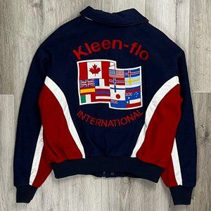 Kleen-Flo International Vintage MPM Array Navy Blue Large Winter Jacket